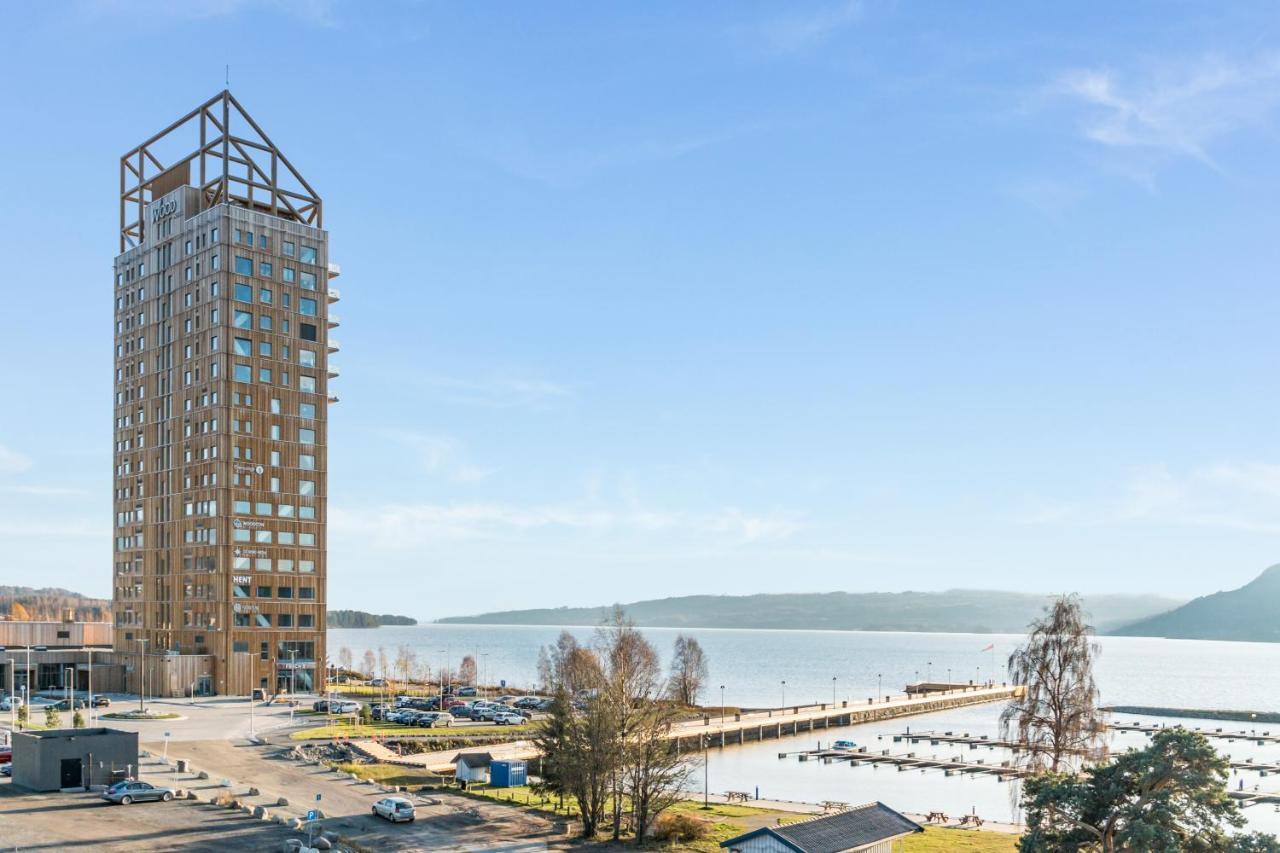 Mjos Tower Apartment - Lovely City View Sjusjøen Extérieur photo
